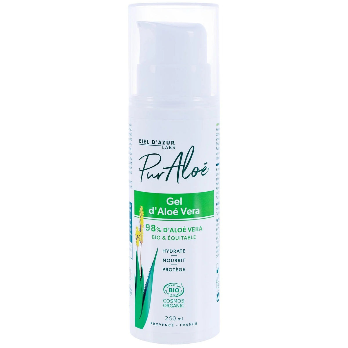 Gel Externe 98 % d'Aloe Vera - Pur'Aloe - Flacon-Pompe de 250 ml