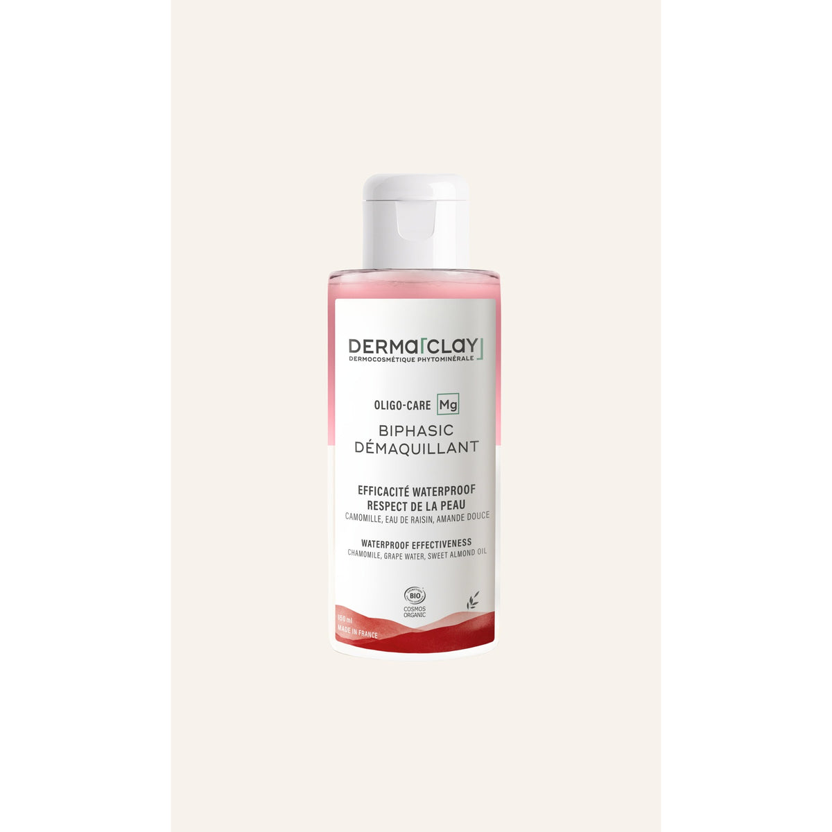 Biphasic Démaquillant Yeux Oligo-Care - 150 ml - Cosmos Organic - Dermaclay