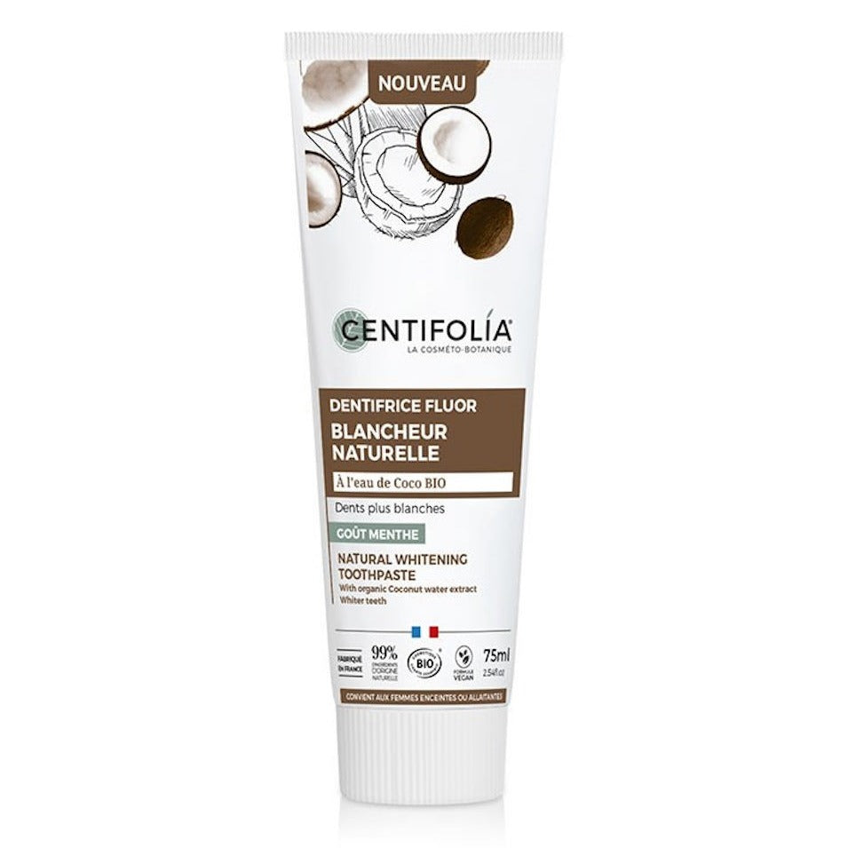 Dentifrice Fluor Blancheur Naturelle - 75 ml - Cosmos Organic - Centifolia