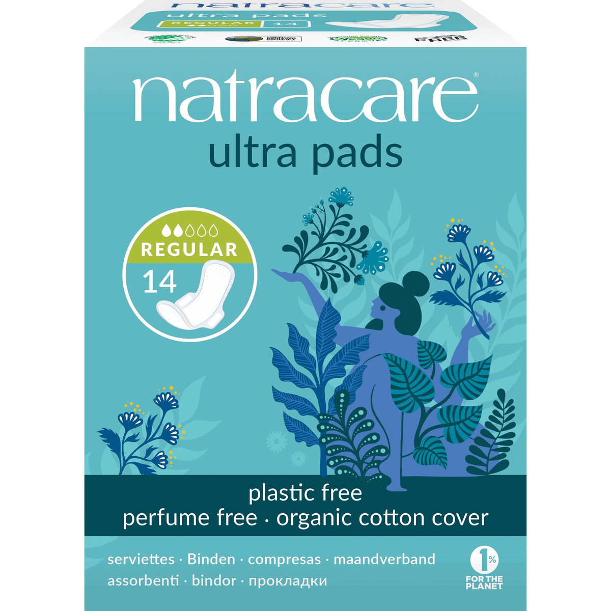 Serviettes Ultra avec Ailettes - 14 Serviettes - Bio - Natracare