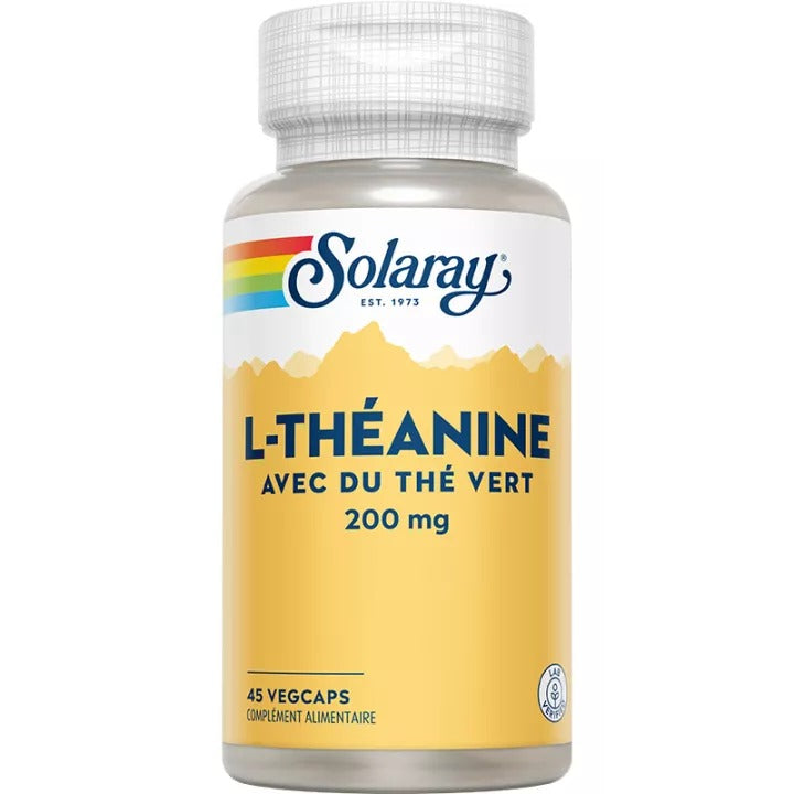 L-Théanine - 200 mg - 45 Gélules Végétales - Solaray