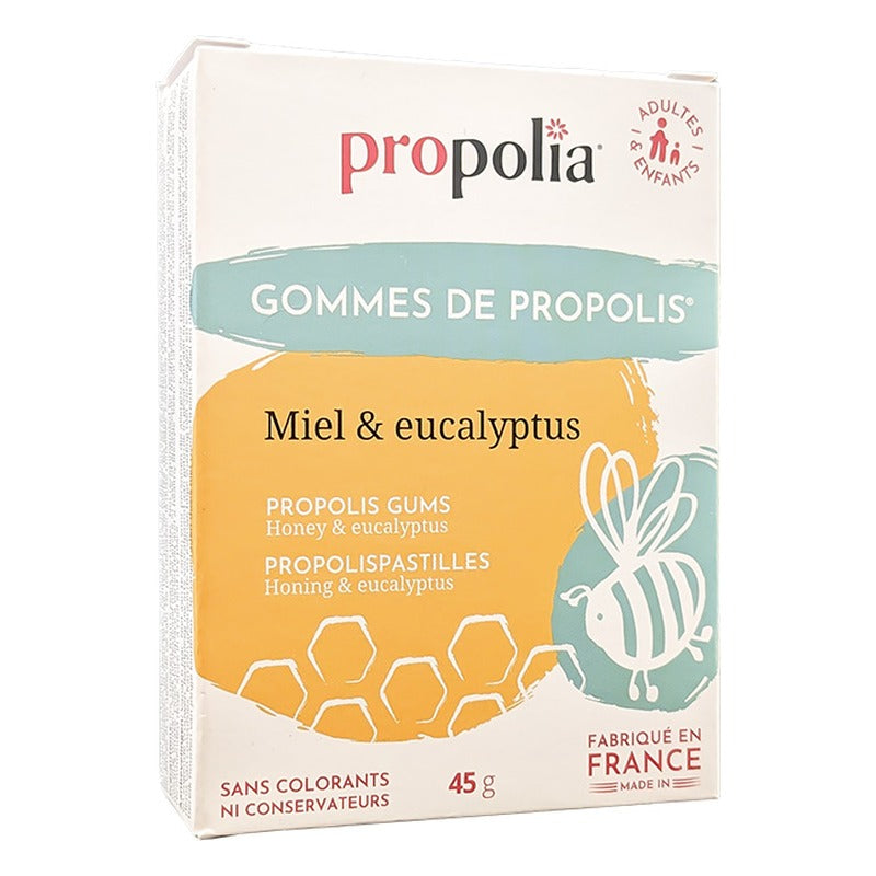 Gommes de Propolis - Miel & Eucalyptus - Sachet de 45 g - Propolia