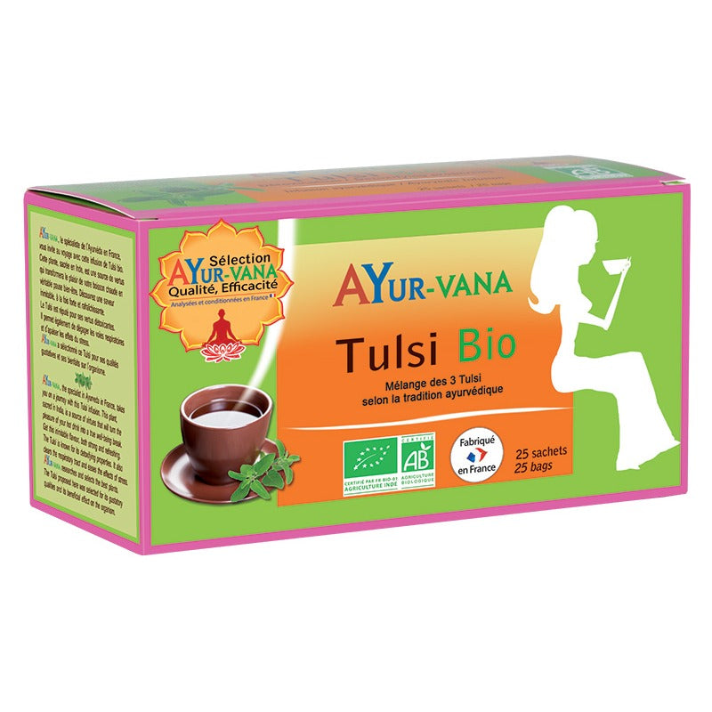 Infusion Tulsi - Boîte de 25 Infusettes - Bio - Ayur-Vana