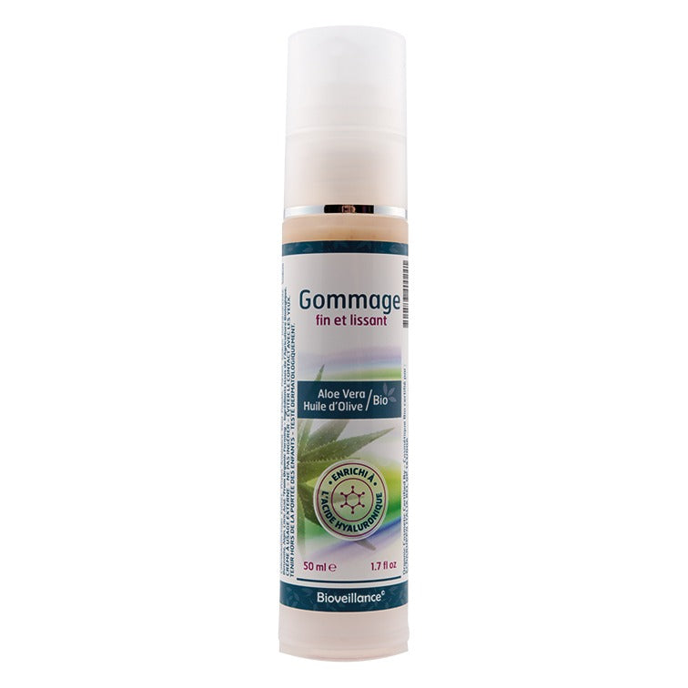 Gommage Visage Fin et Lissant à l'Acide Hyaluronique - Flacon de 50 ml - Bio - Bioveillance