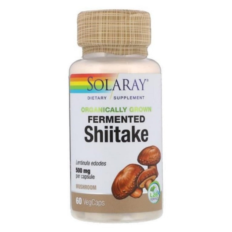 Shiitake Fermenté - 500 mg - 60 Gélules Végétales - Solaray
