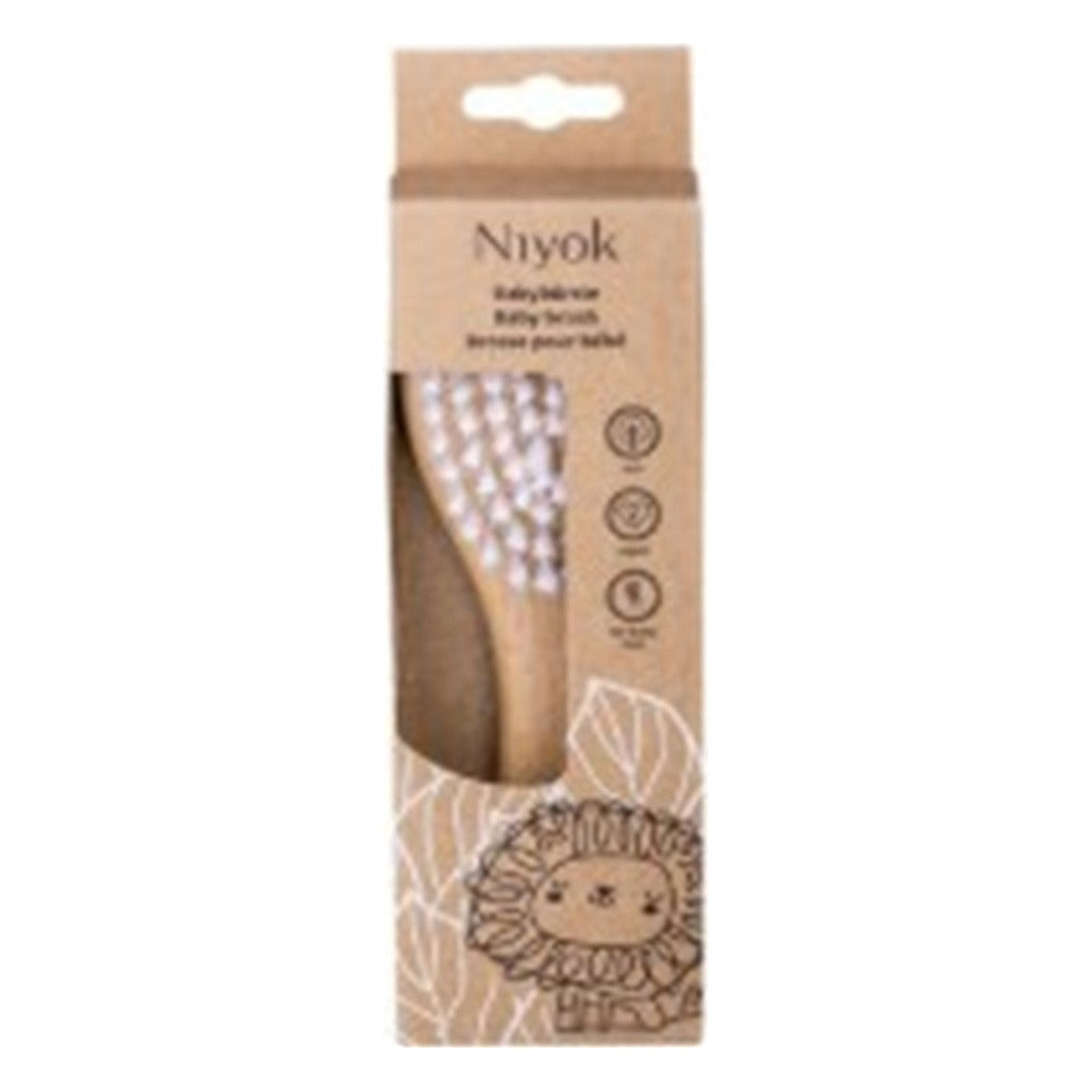 Brosse à Cheveux Bébé en Bois - 1 Pièce - Bio - Niyok