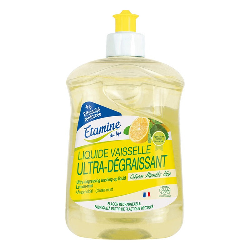 Vaisselle Ultra-Degraissant - Citron Menthe - 500 ml - Ecodétergent - Etamine du Lys