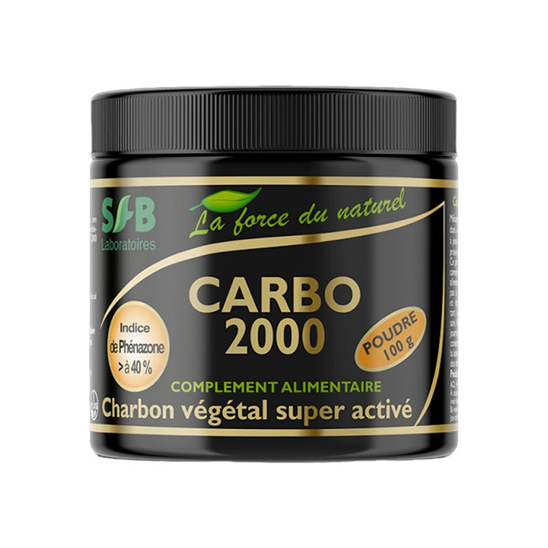 Carbo 2000 Charbon Végétal Super Activé - SFB Laboratoires - 100 g