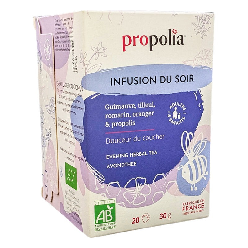 Infusion du Soir - Propolis & Plantes - 20 Sachets - Bio - Propolia