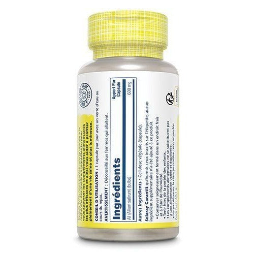 Ail - 600 mg - 100 Gélules Végétales - Solaray