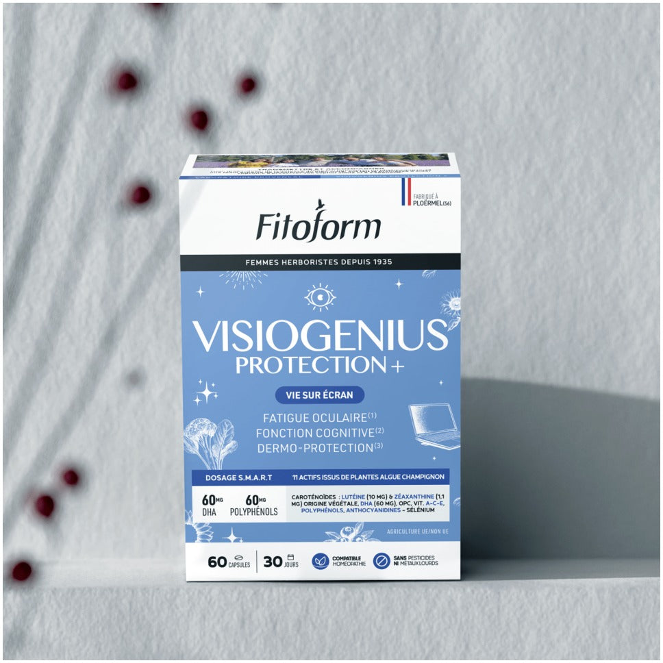 Visiogenius - Protection Vision Écrans - 60 Capsules - Fitoform