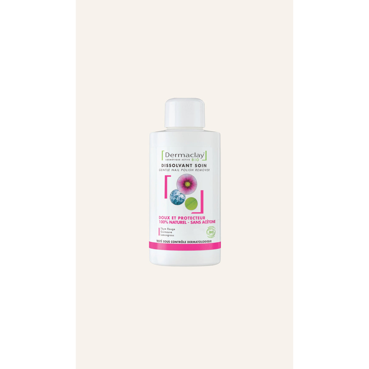 Dissolvant Soin - Doux et Protecteur - 125 ml - Bio - Dermaclay
