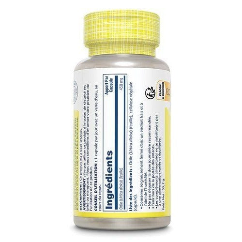 Ortie - 450 mg - 100 Gélules Végétales - Solaray