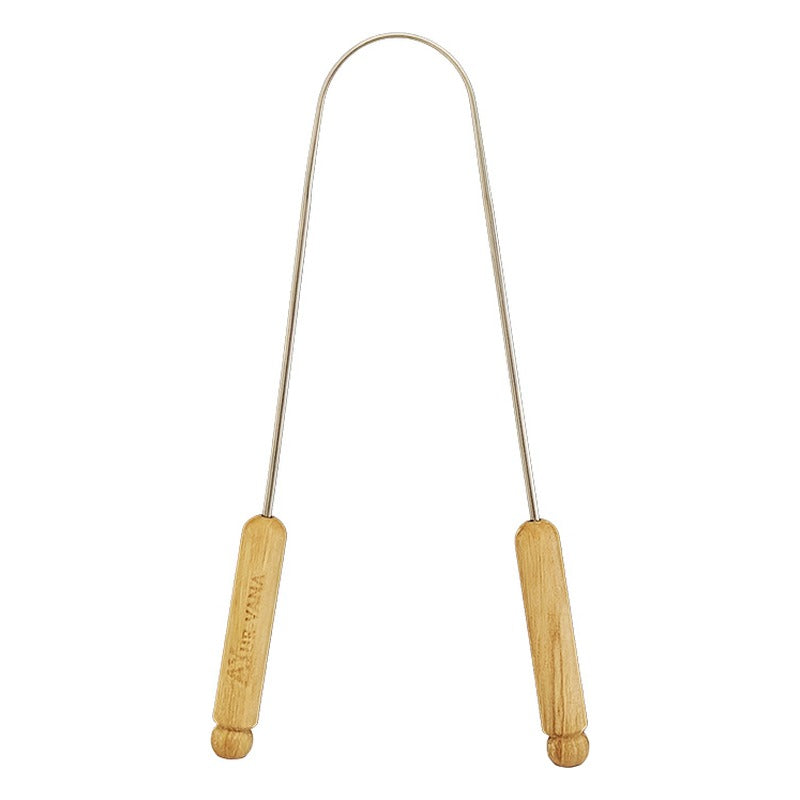 Gratte-Langue Bois et Inox Médical - Ayur-Vana