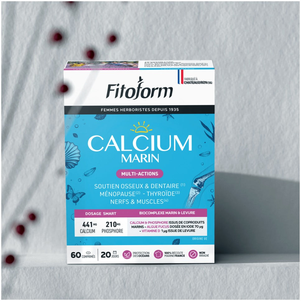 Calcium Marin Multi-Actions - 60 Comprimés - Fitoform