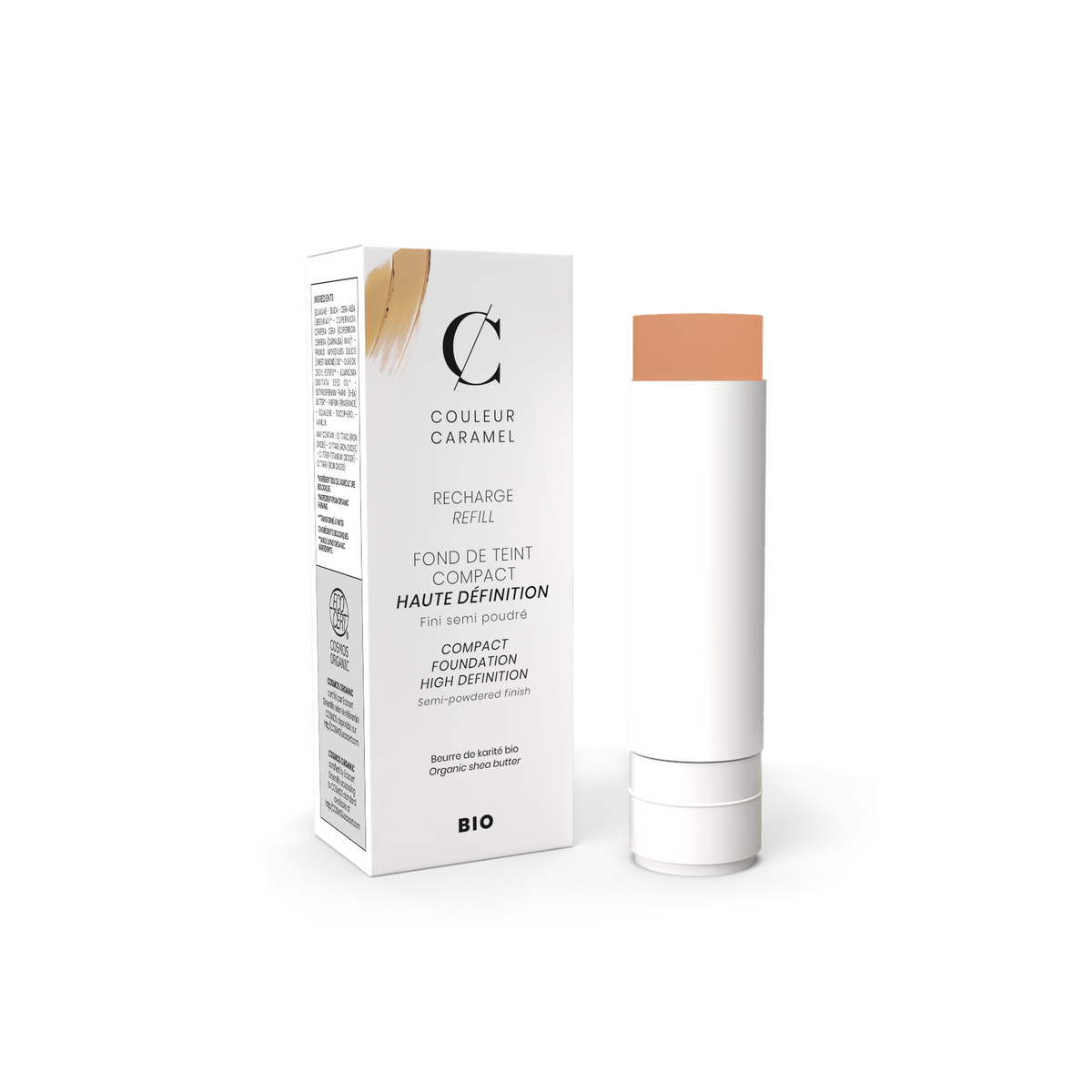Recharge Fond de Teint Compact Haute Définition n°12 - Beige Clair - 9 g - Couleur Caramel