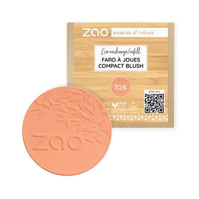 Recharge Fard à Joues 326 - Éclat Naturel - 9 g - Zao
