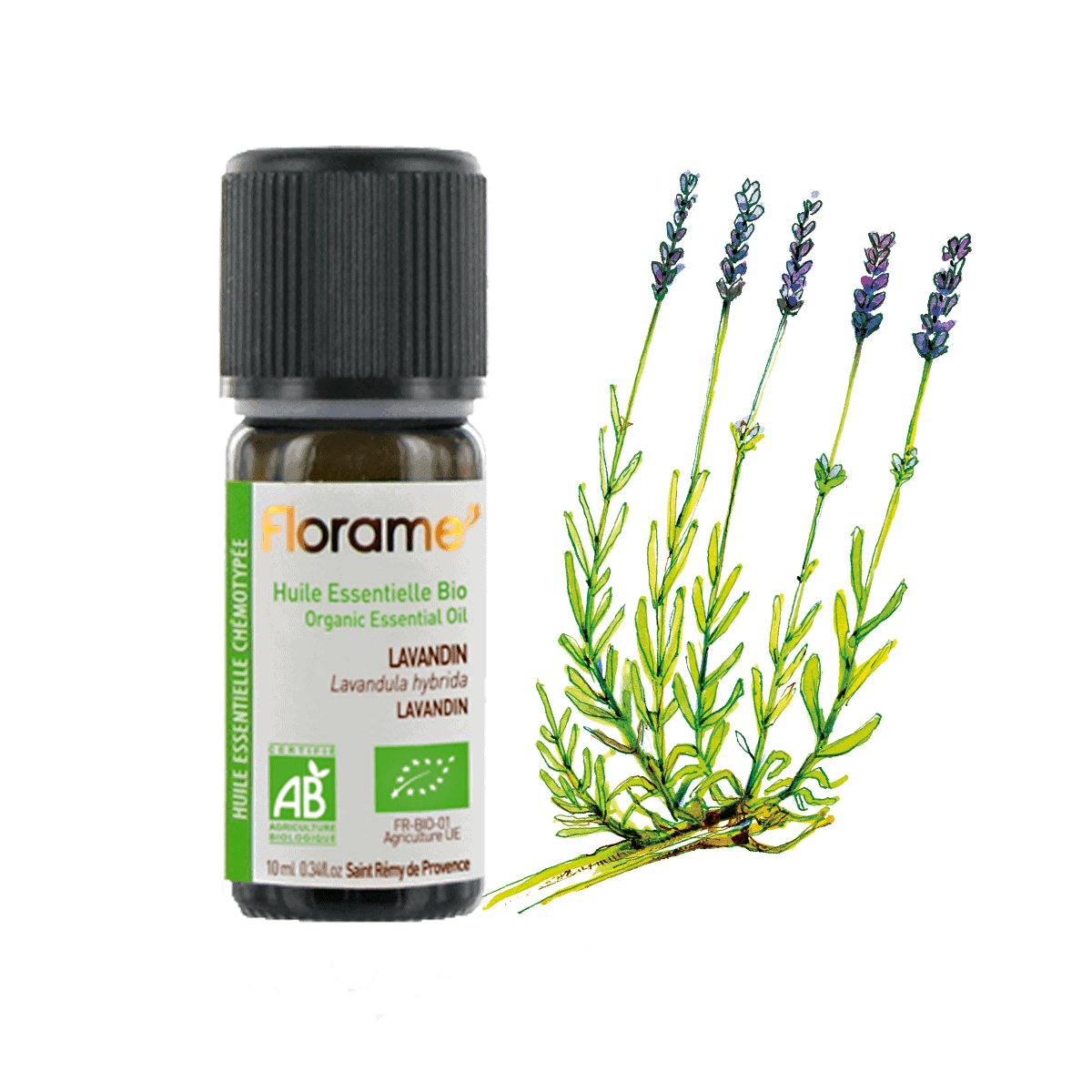 Huile Essentielle de Lavandin - 10 ml - Bio - Florame