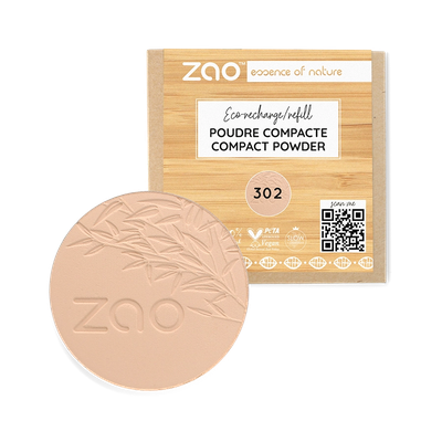 Recharge Poudre Compacte 302 - Beige Rosé - 9 g - Zao