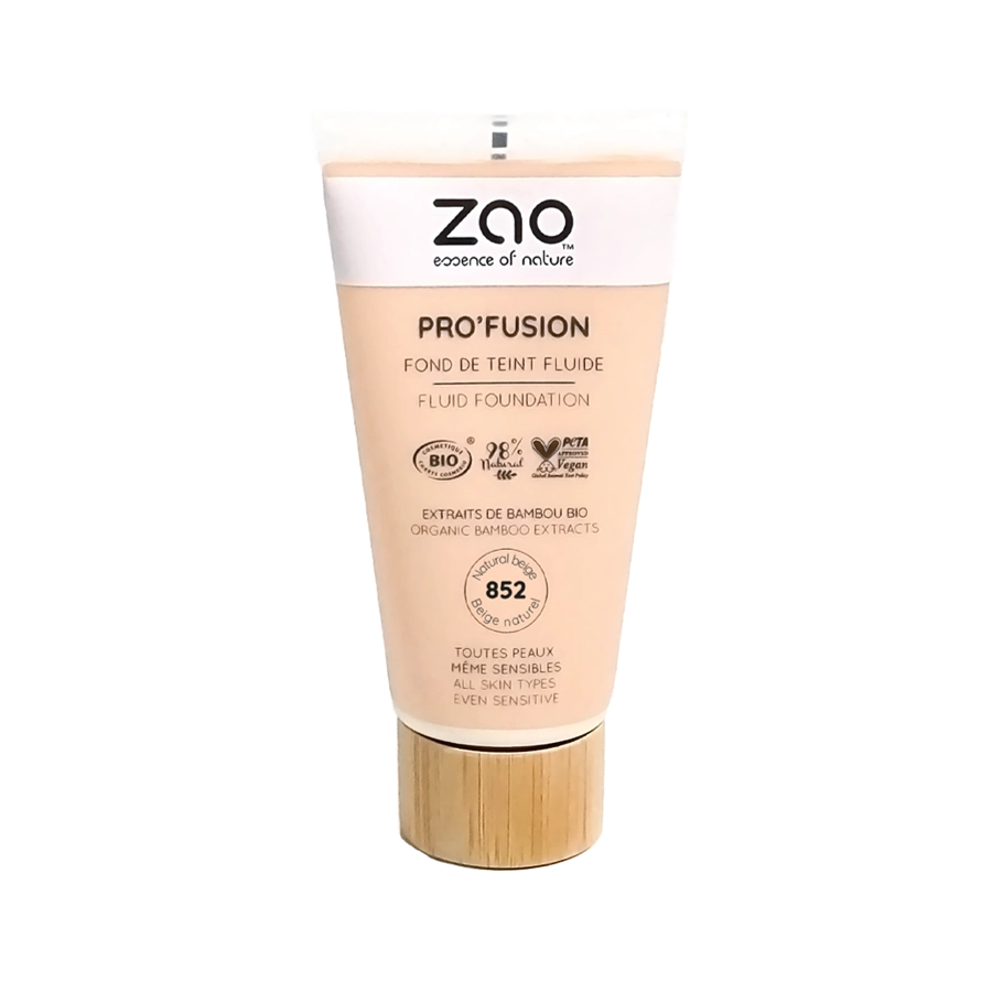 Fond de Teint Fluide Pro'fusion 852 - Beige Naturel - 30 ml - Zao