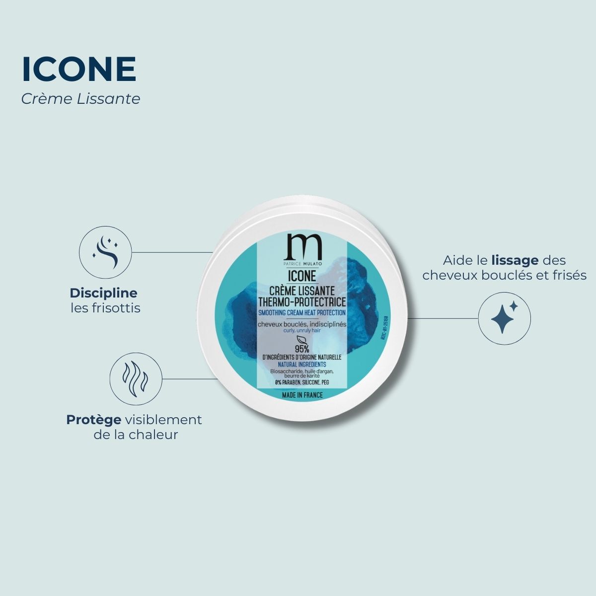 Icone Crème Lissante Thermoprotectrice - 50 ml - Mulato