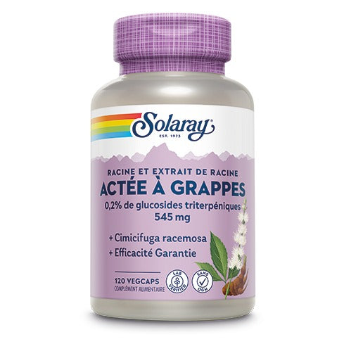 Actée à Grappes (Cimicifuga Racemosa) - 545 mg - Gélules Végétales - Solaray - 120 Gélules Végétales