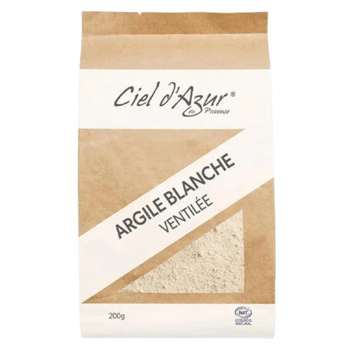 Argile Blanche Ventilée - 200 g - Cosmos Natural - Ciel d'Azur en Provence