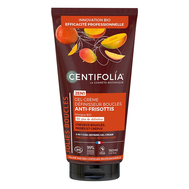 Gel Crème Définisseur Bouclés 2 en 1 - 150 ml - Cosmos Organic - Centifolia