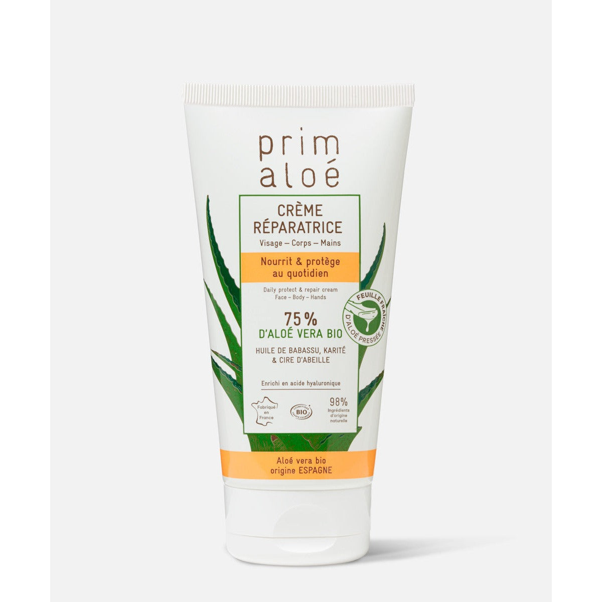 Crème Réparatrice Prim'Aloé - 150 ml - Cosmos Organic - Beliflor