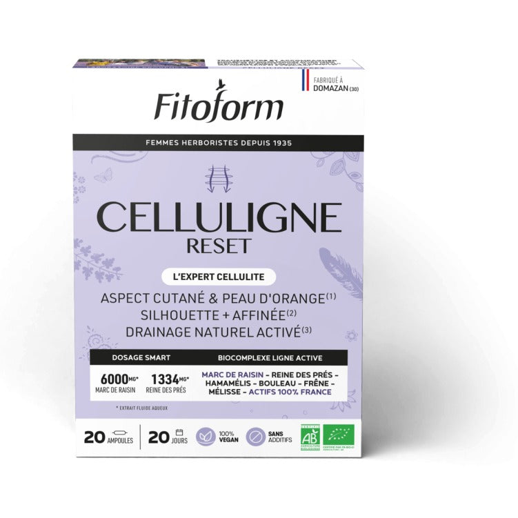 Celluligne Reset - 20 Ampoules de 10 ml - Bio - Fitoform