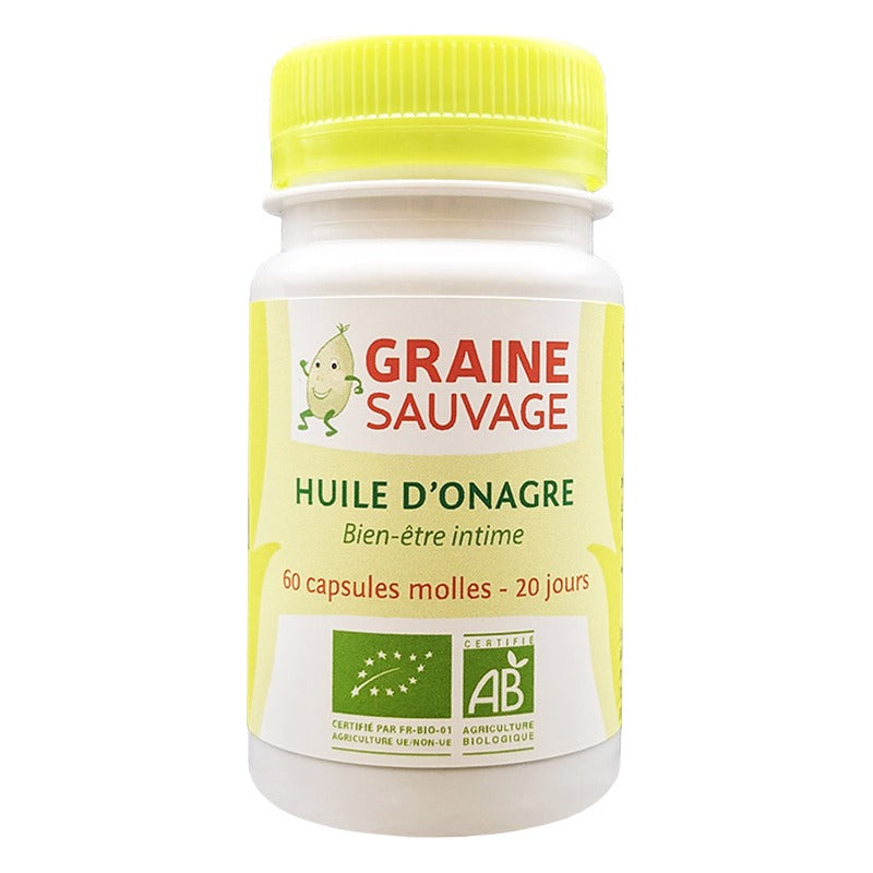 Huile d'Onagre - 60 Capsules Molles - Bio - Graine Sauvage