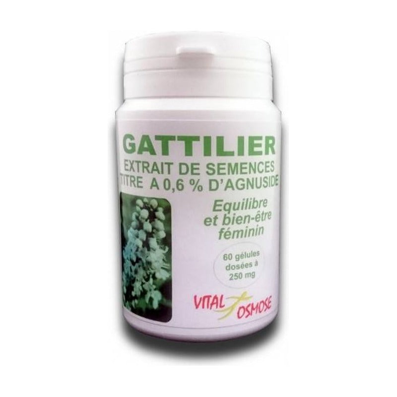 Gattilier Extrait 250 mg à 0,6% d'Agnuside - 60 Gélules - Vital Osmose