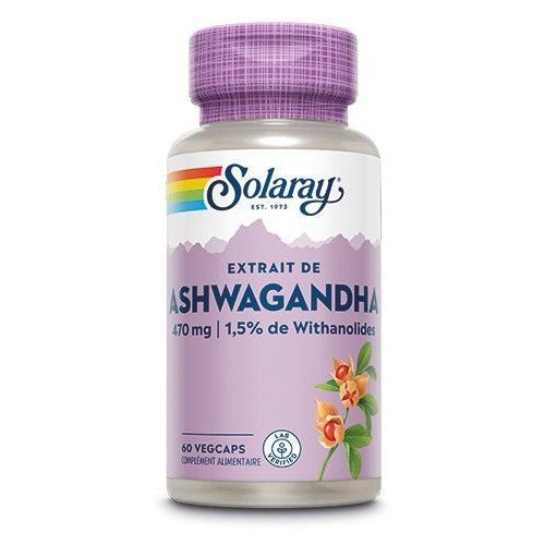 Ashwagandha - 470 mg - 60 Gélules Végétales - Solaray