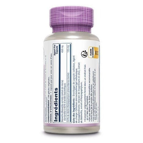 Boswellia et Harpagophytum - 450 mg + 125 mg - 60 Gélules Végétales - Solaray