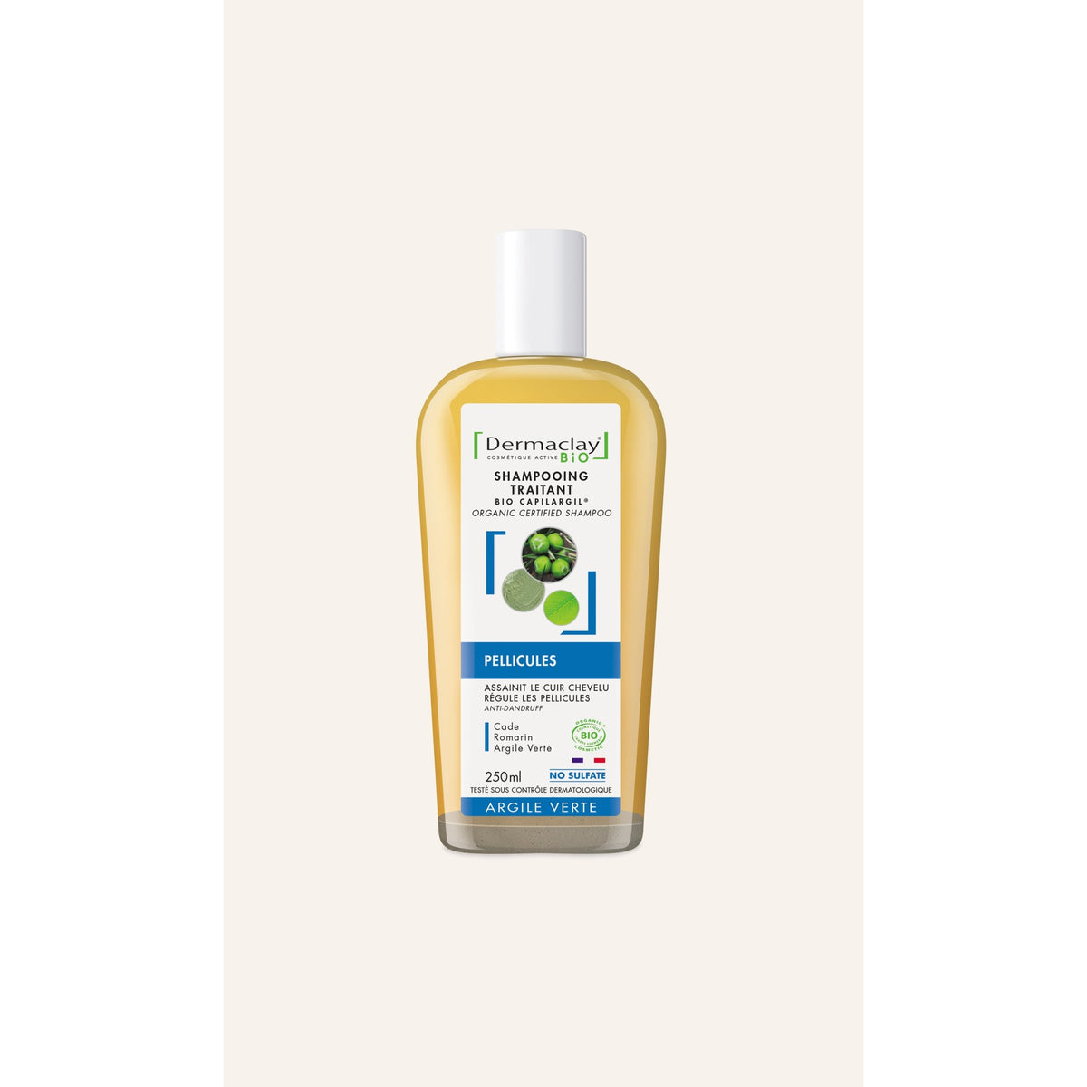 Shampooing Anti-Pelliculaire - 250 ml - Bio - Dermaclay