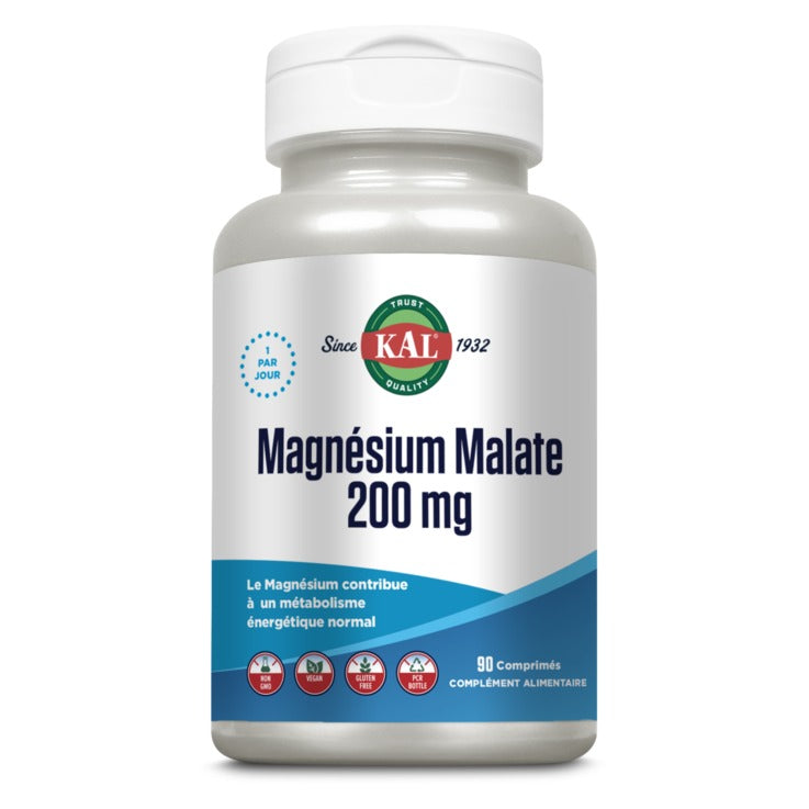 Magnésium Malate - 200 mg - 90 Comprimés - KAL