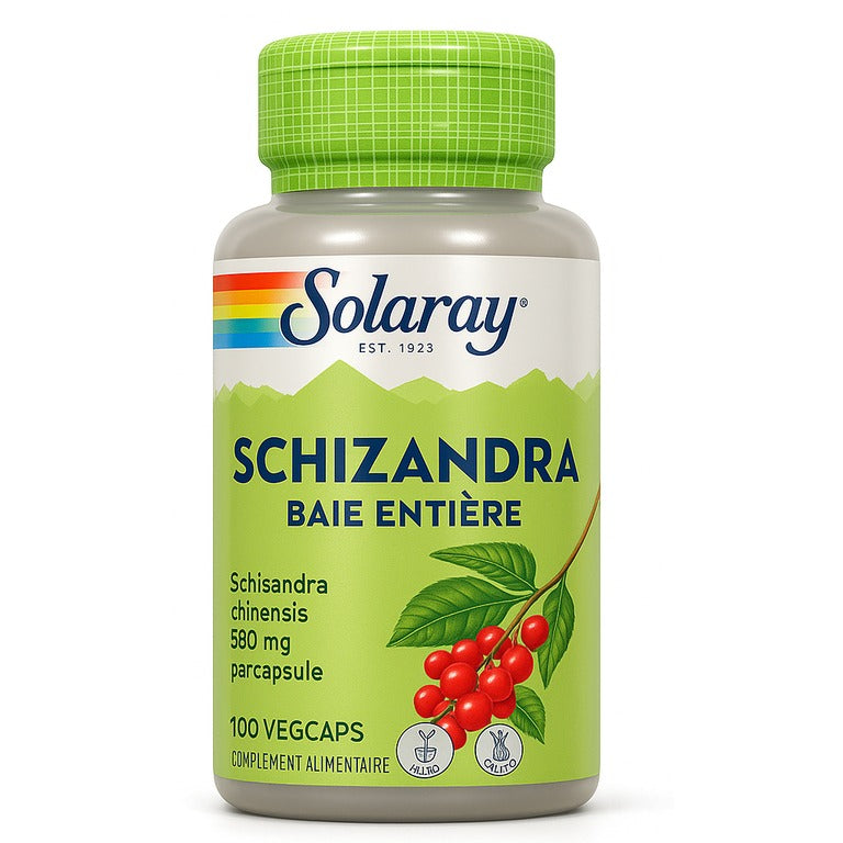 Schizandra - 580 mg - 100 Gélules Végétales - Solaray