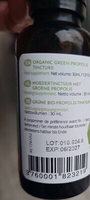 Teinture Mère de Propolis Verte - 30 ml - Bio - Propolia