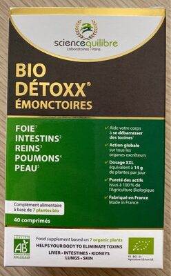 BIO DÉTOXX® Émonctoires - Étui de 40 comprimés sous blister - Science et Equilibre