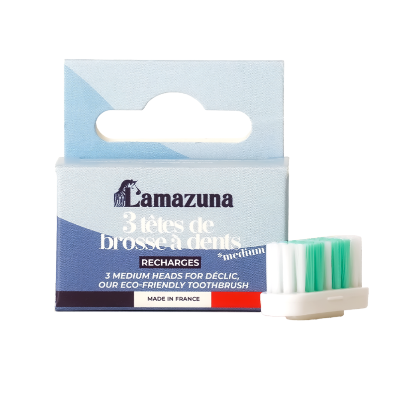 Recharge Têtes de Brosse à Dents - Medium - 3 Recharges - Lamazuna