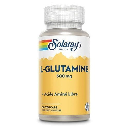 L-Glutamine - 500 mg - 50 Gélules Végétales - Solaray