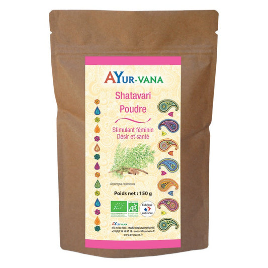 Shatavari - 1 kg de Poudre en Sachet - Bio - Ayur-Vana