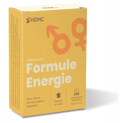 Formule Énergie Libido (pour Elle et pour Lui) - L-Arginine, Damiana, Tribulus et Maca - 30 Comprimés - HDNC