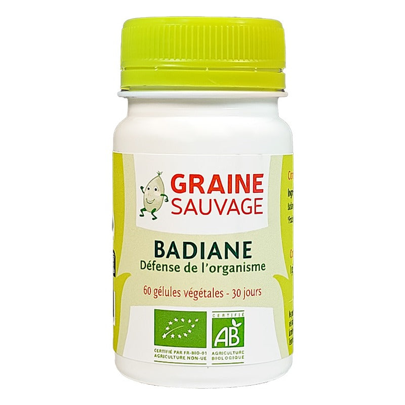 Badiane - 60 Gélules Végétales - Bio - Graine Sauvage
