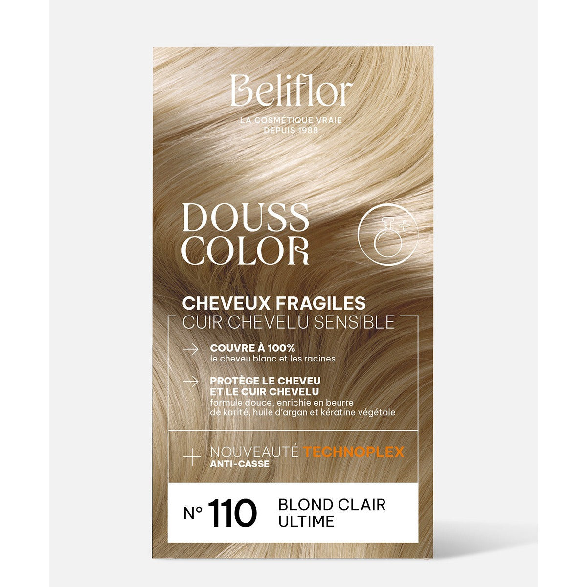 Coloration Dousscolor - Kit de 131 ml - Beliflor - 110 Blond Clair Ultime