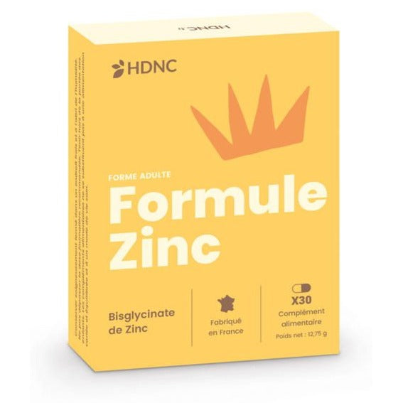 Formule Zinc - Bisglycinate de Zinc - 30 Gélules Végétales - HDNC