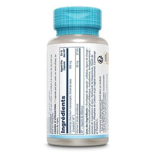 Cran Actin Canneberge - 400 mg - 60 Gélules Végétales - Solaray