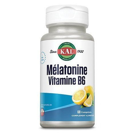 Mélatonine et Vitamine B6 - 1,9 mg et 2 mg - 60 Losanges Sublinguaux - KAL