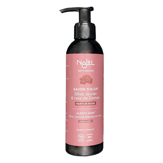Savon d'Alep Liquide à la Rose de Damas - 200 ml - Najel