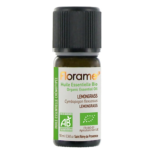 Huile Essentielle de Lemongrass - 10 ml - Bio - Florame